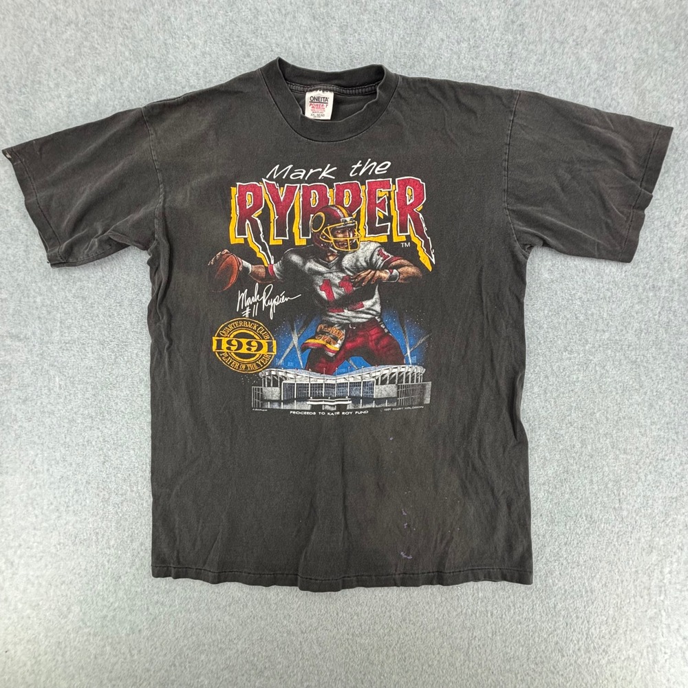 Vintage Oneita Mark Rypien Washington Redskins Xplosion graphic T-Shirt Mens XXL